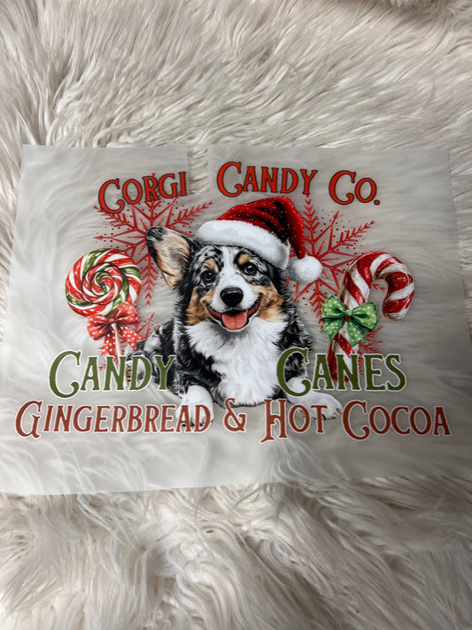 New DTF corgi Christmas