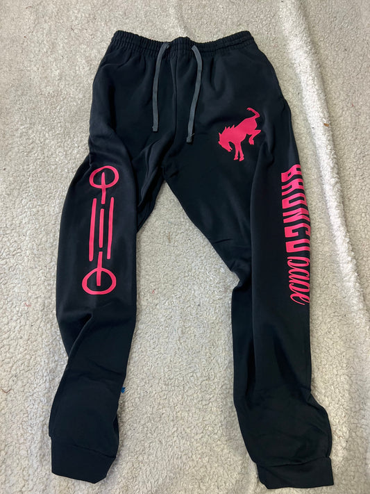 New unisex jerzees bottoms black hot pink