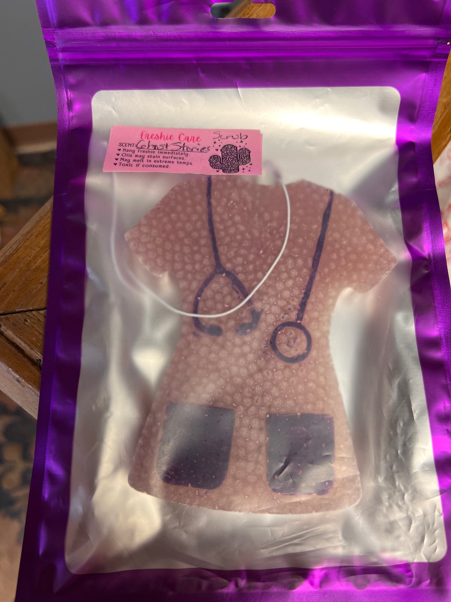 New freshie  purple scrub ￼smell ghost stories ￼