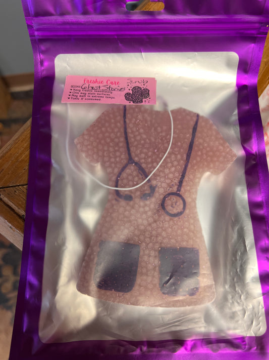New freshie  purple scrub ￼smell ghost stories ￼