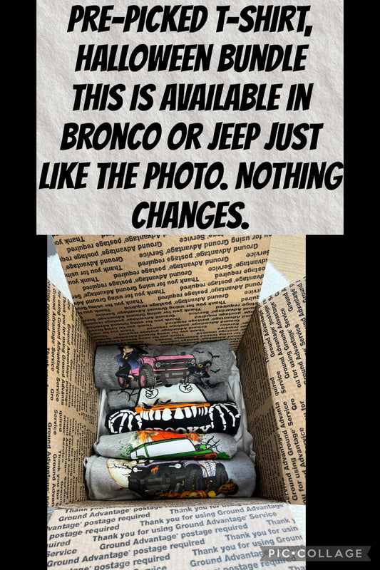 Preset Halloween mystery T-shirt, bundle either one of the vehicles in the photo ￼
