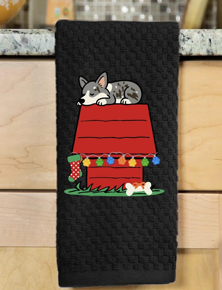 Decorative hand towel corgi