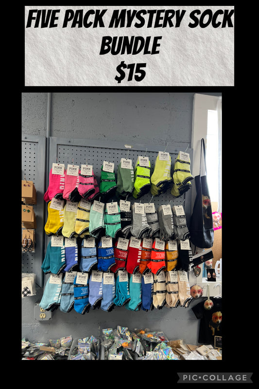 Five pack mystery socks bundle ￼